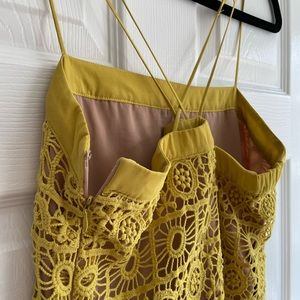 Anthropologie Greylin Yellow Lace Dress
